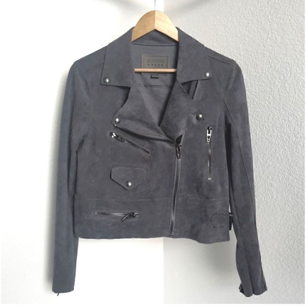 BLANK NYC Faux Suede Moto Bike Jacket